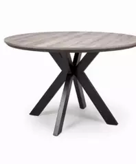 Hattan 120cm Fixed Dining Table - Grey